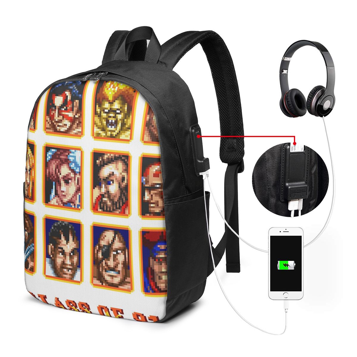 Laptop Bag - Mochila Defeated Portraits Super Street Fighter